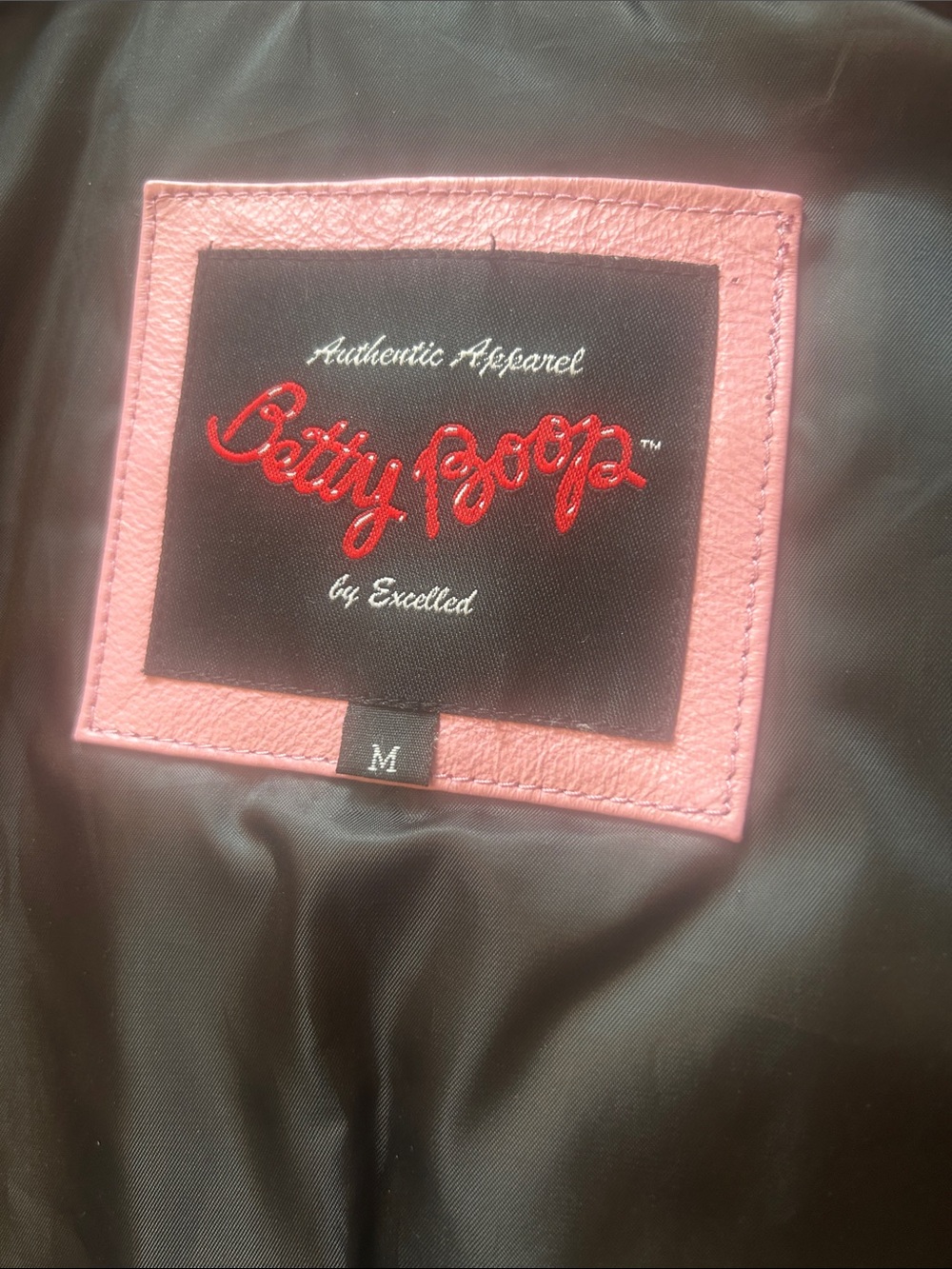 Vintage 2004 Rare Betty Boop Black and Pink Cartoon Panel Bomber Jacket - Picture 7 of 7